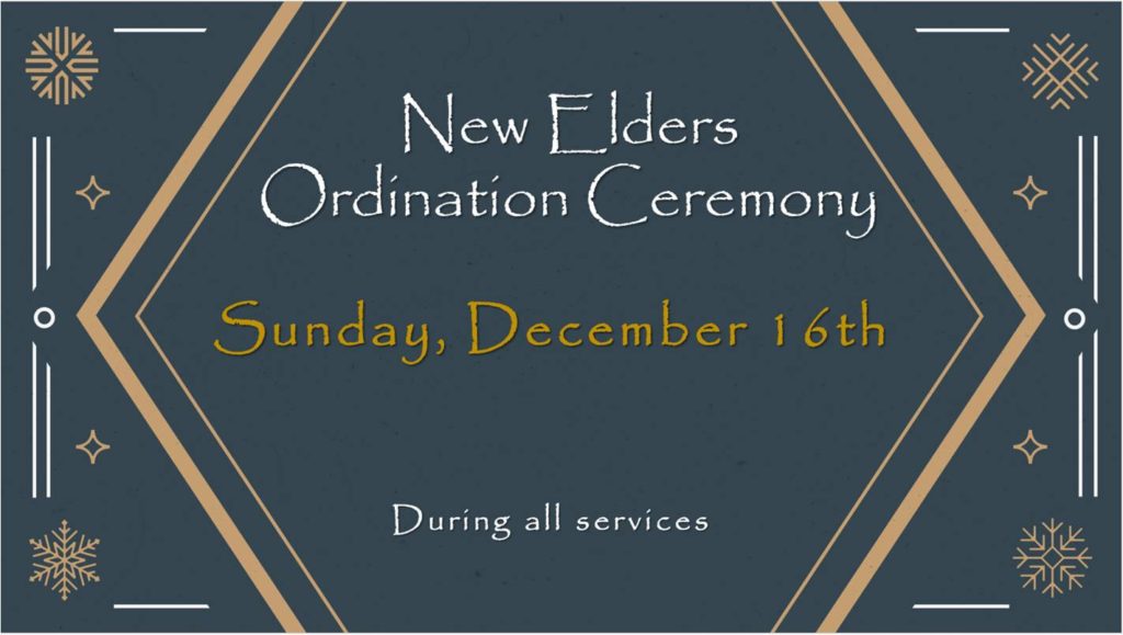 New Elder Ordination Ceremony – We Are The Cityline Church